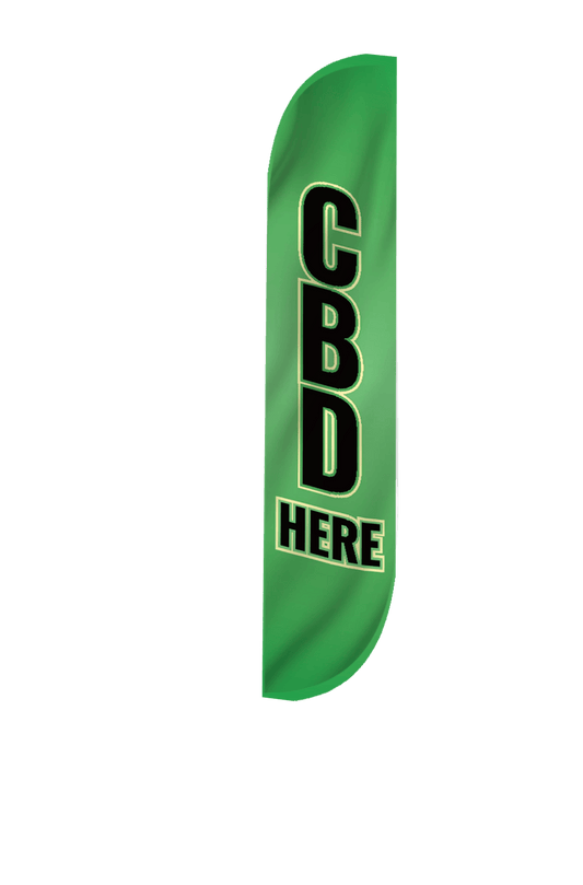 CBD Here Feather Flag 