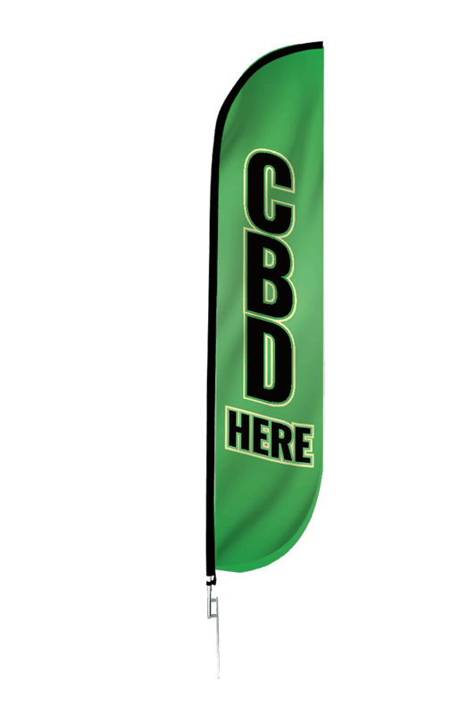 CBD Here Feather Flag 