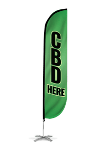 CBD Here Feather Flag 10M1200376