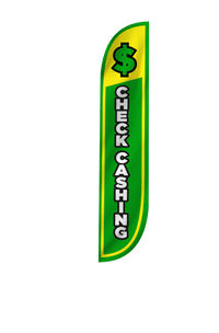 Check Cashing Feather Flag 