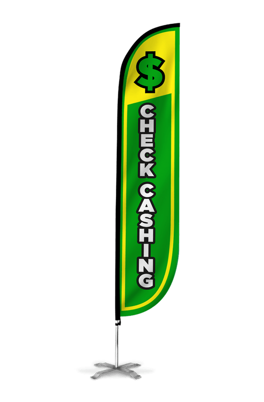 Check Cashing Feather Flag 10M1200047