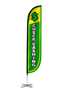 Check Cashing Feather Flag 10M1200047