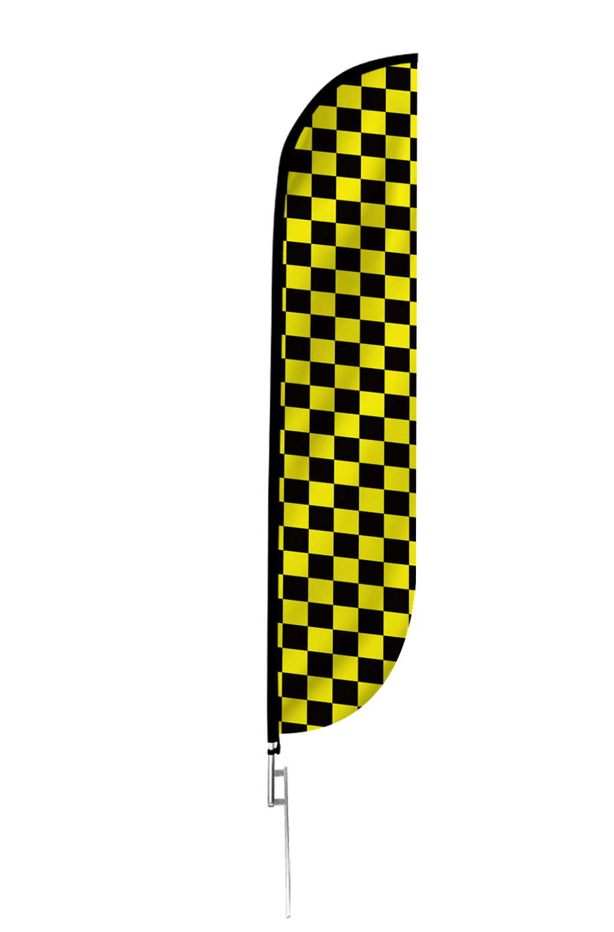 Checkered Color Feather Flag 