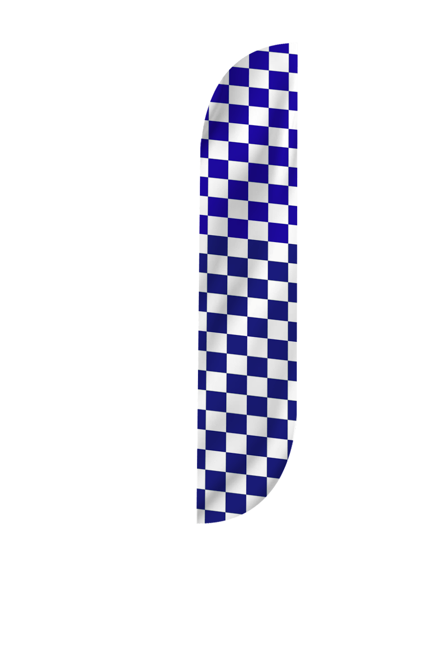 Checkered Color Feather Flag 