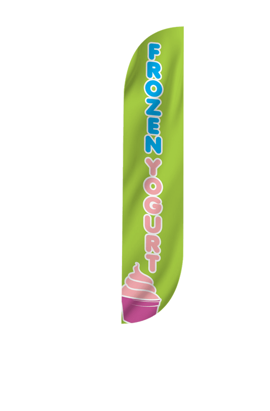 Frozen Yogurt Feather Flag 