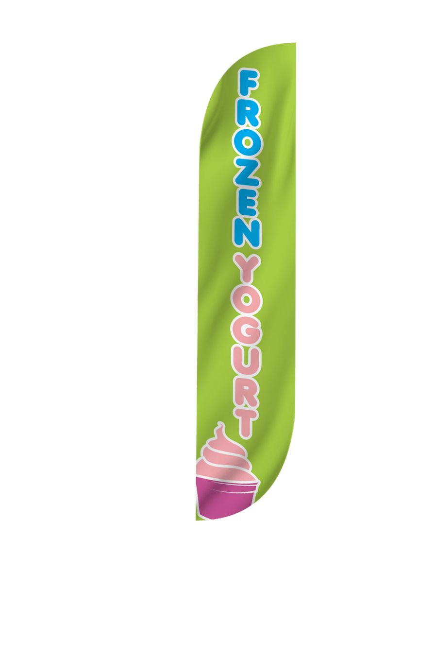 Frozen Yogurt Feather Flag 