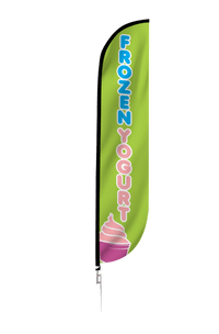 Frozen Yogurt Feather Flag 