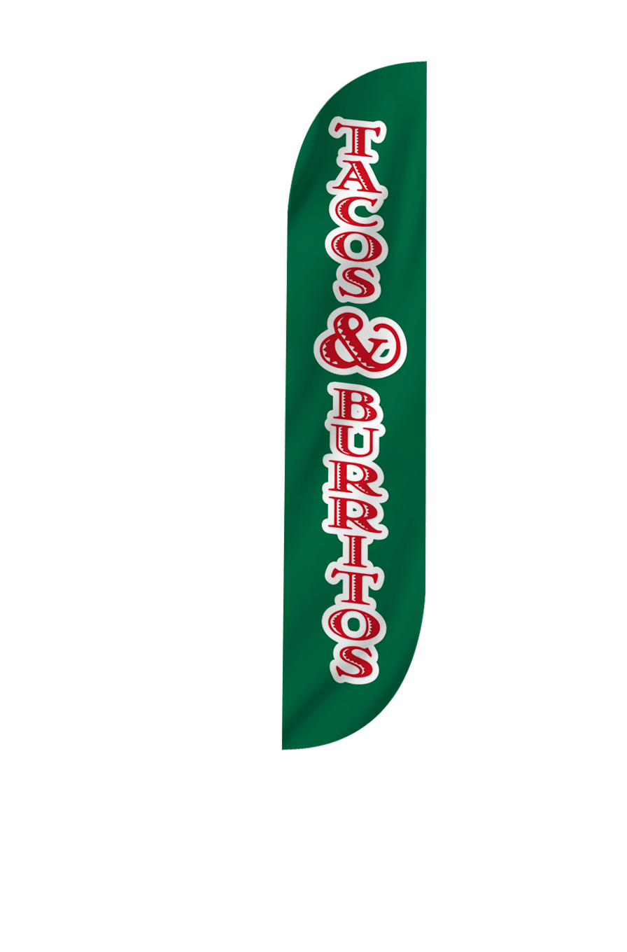 Tacos & Burritos Feather Flag 