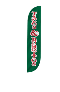 Tacos & Burritos Feather Flag 