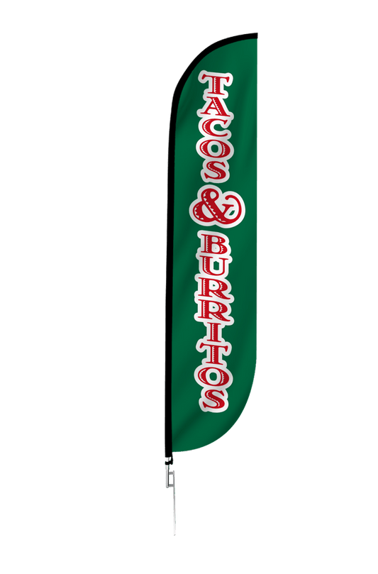 Tacos & Burritos Feather Flag 