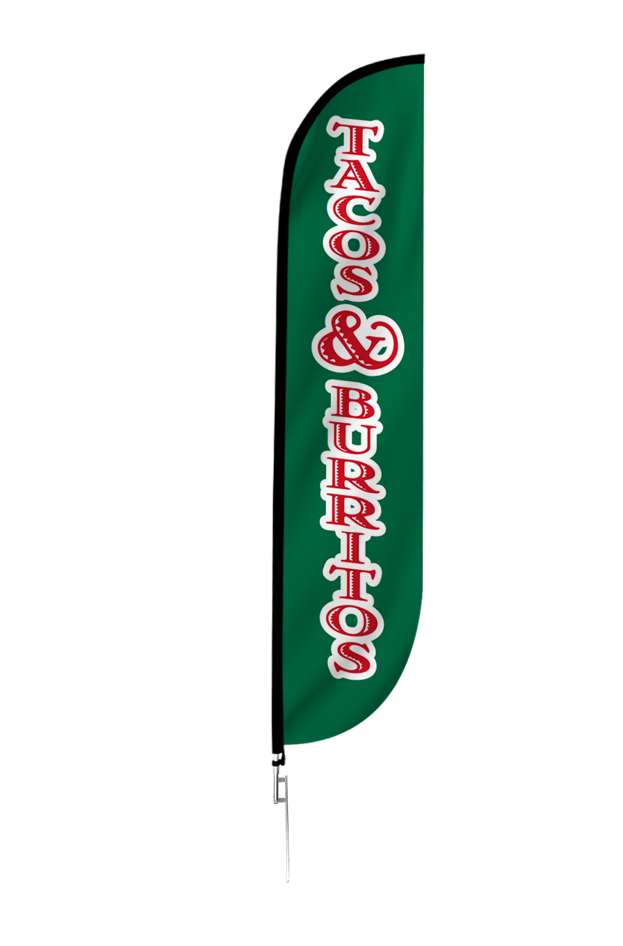 Tacos & Burritos Feather Flag 
