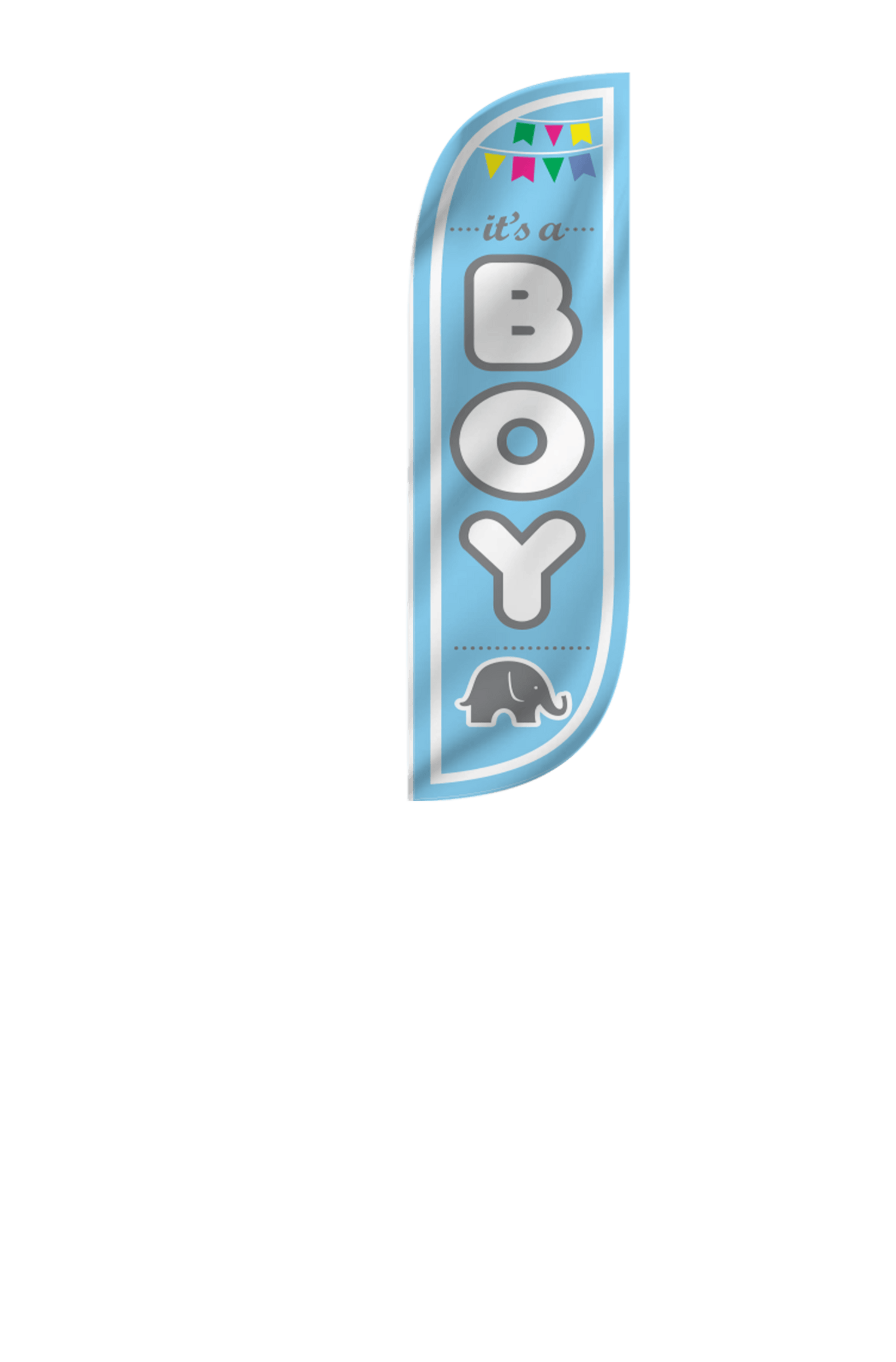 It's A Boy Feather Flag - 5ft 