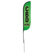 CBD Here Feather Flag 