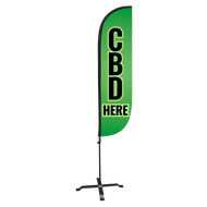 CBD Here Feather Flag 