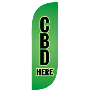 CBD Here Feather Flag 