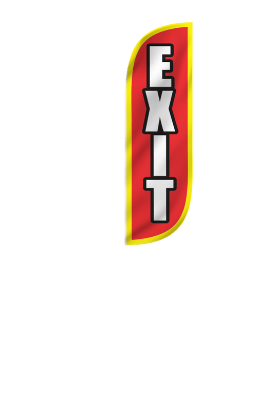 Exit Feather Flag 