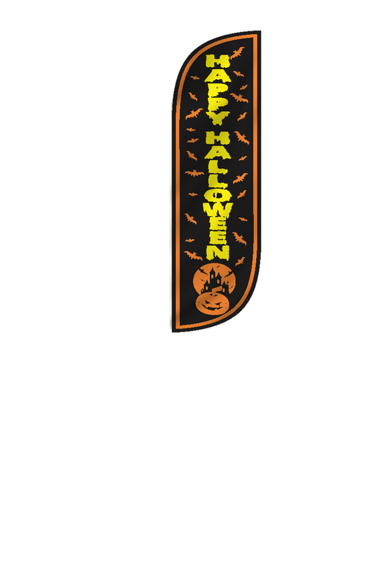 Happy Halloween Feather Flag 