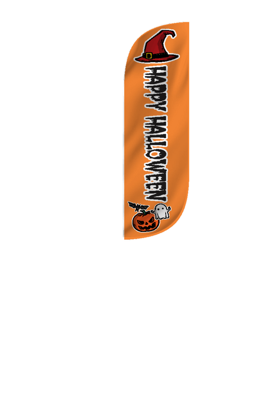 Happy Halloween Feather Flag 