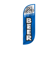 Ice Cold Beer Feather Flag 