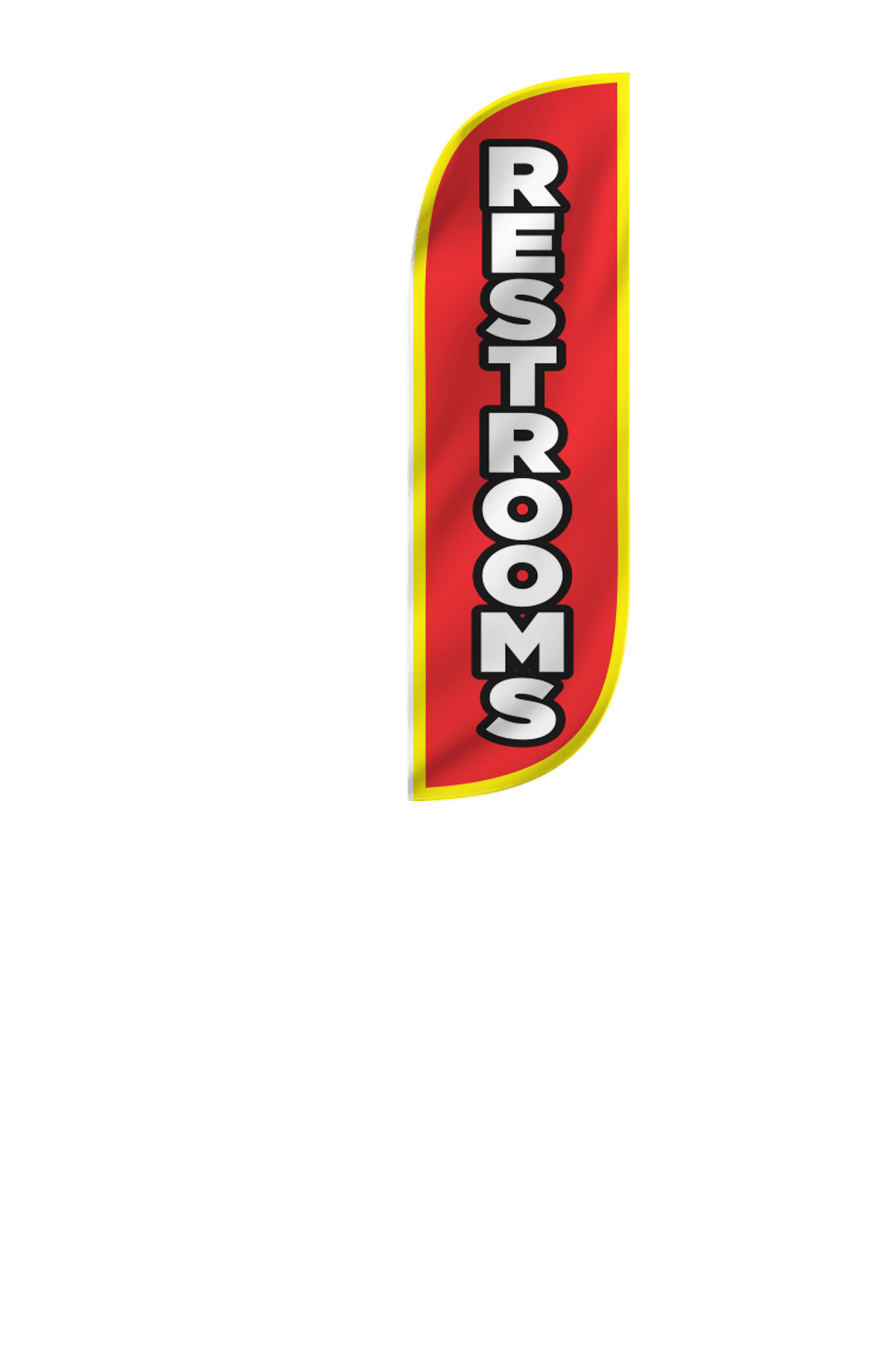 Restrooms Feather Flag 