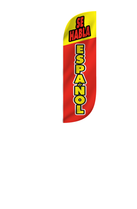 Se Habla Espanol Feather Flag 