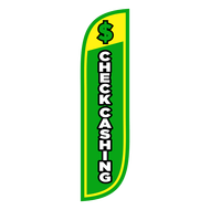 Check Cashing Feather Flag 