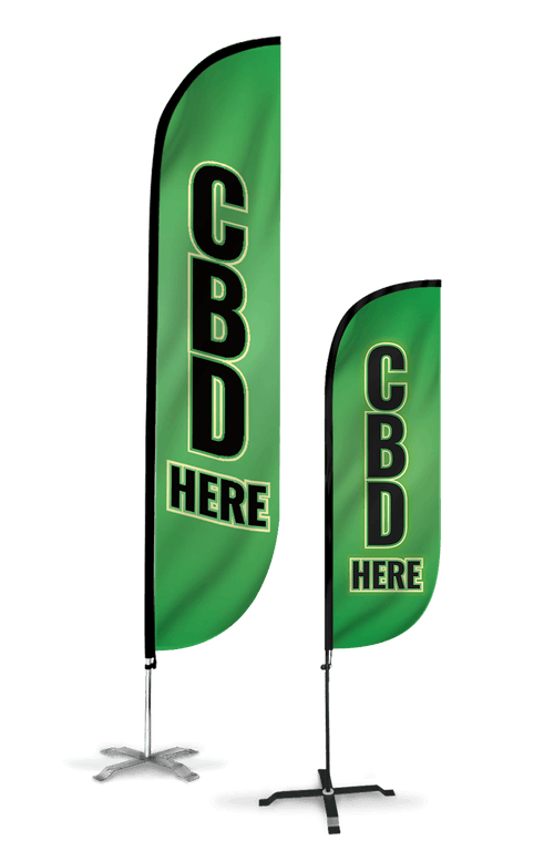 CBD Here Feather Flag