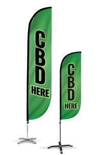 CBD Here Feather Flag 