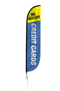 Credit Cards Accepted Feather Flag 12ft 