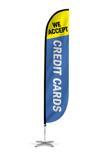 Credit Cards Accepted Feather Flag 12ft 