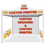 Custom 5'x5' Back & Side Walls For Pop Up Tents 