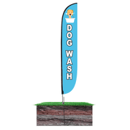 Dog Wash Feather Flag Blue 10M1200118