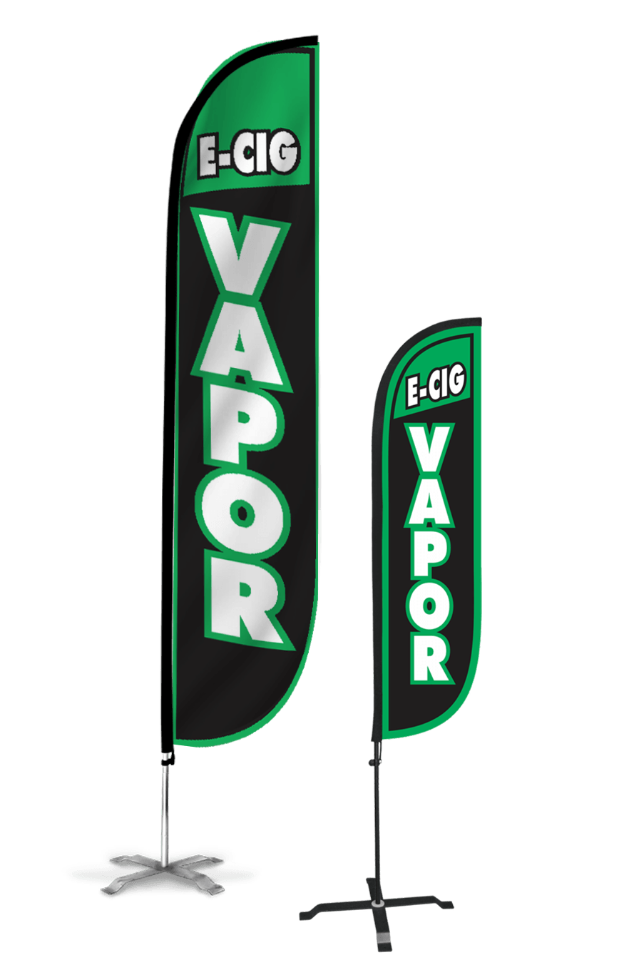 E-Cig Vapor Feather Flag 