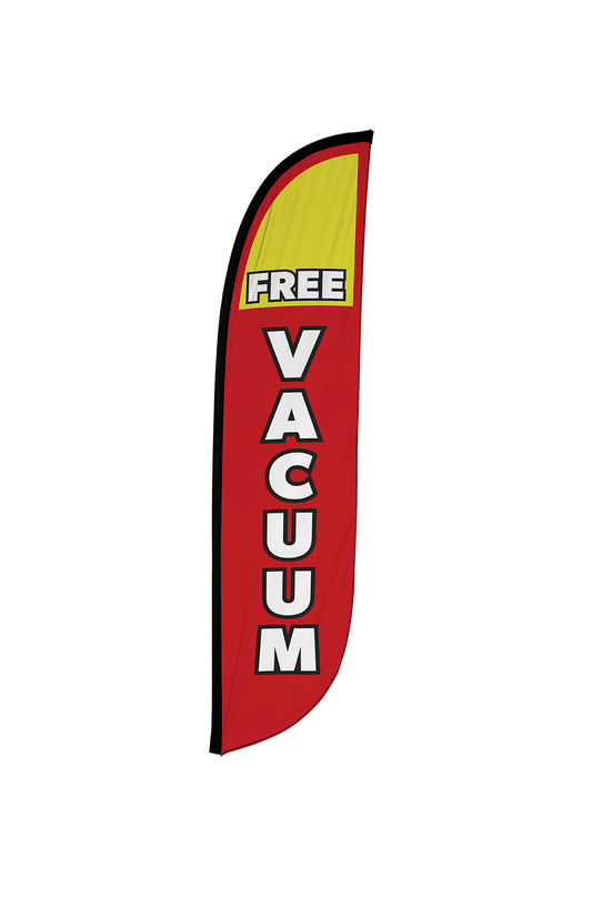 Free Vacuum Feather Flag Red 