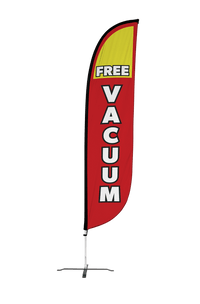 Free Vacuum Feather Flag Red 