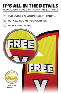 Free Vacuum Feather Flag Red 