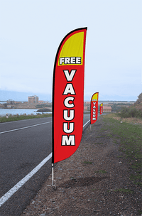 Free Vacuum Feather Flag Red 