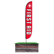 First Aid Feather Flag 