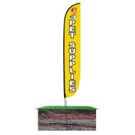 Pet Supplies Feather Flag Yellow 