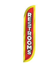 Restrooms Feather Flag 