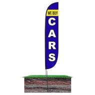 We Buy Cars Feather Flag 